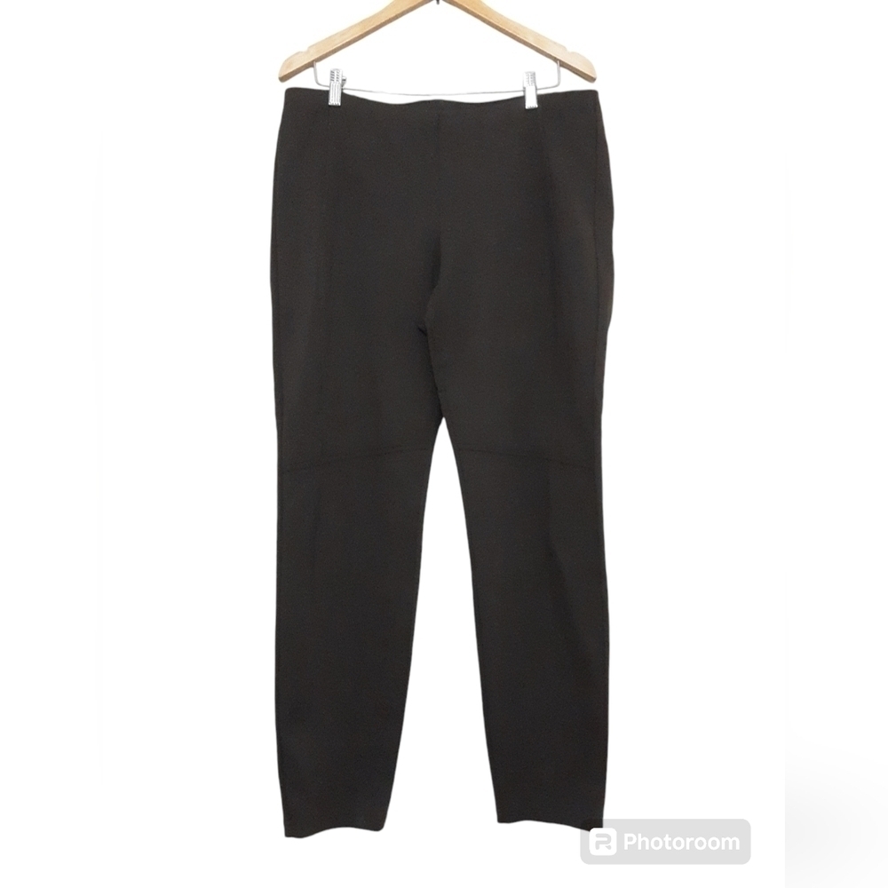 Eilleen Fisher trouser pant women L/ G brown casual office pull on pointe knit